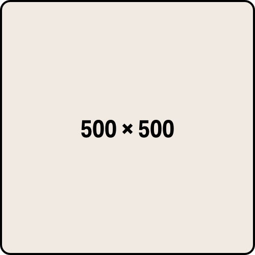 500 by 500 pixels placeholder image