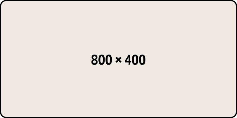 800 by 400 pixels placeholder image
